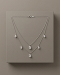 Teardrop Charm Necklace Sterling Silver