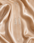 Minimalist Cluster Bead Silver Anklet