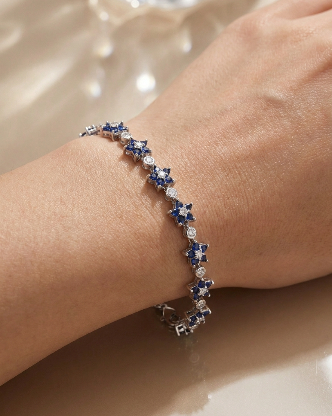 Midnight Sapphire Stellar Silver Bracelet
