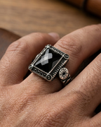 Industrial Onyx Signet Turkish Men’s Ring