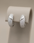 Domed Crisscross Stud Earrings Sterling Silver