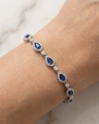 Sapphire Teardrop Delicate Bracelet