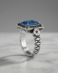 Sapphire Blue Industrial Men’s Ring