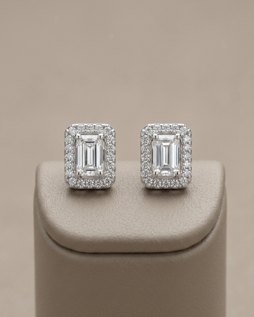 Emerald Studs Earring Sterling Silver