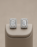 Emerald Studs Earring Sterling Silver