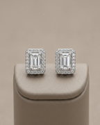 Emerald Studs Earring Sterling Silver