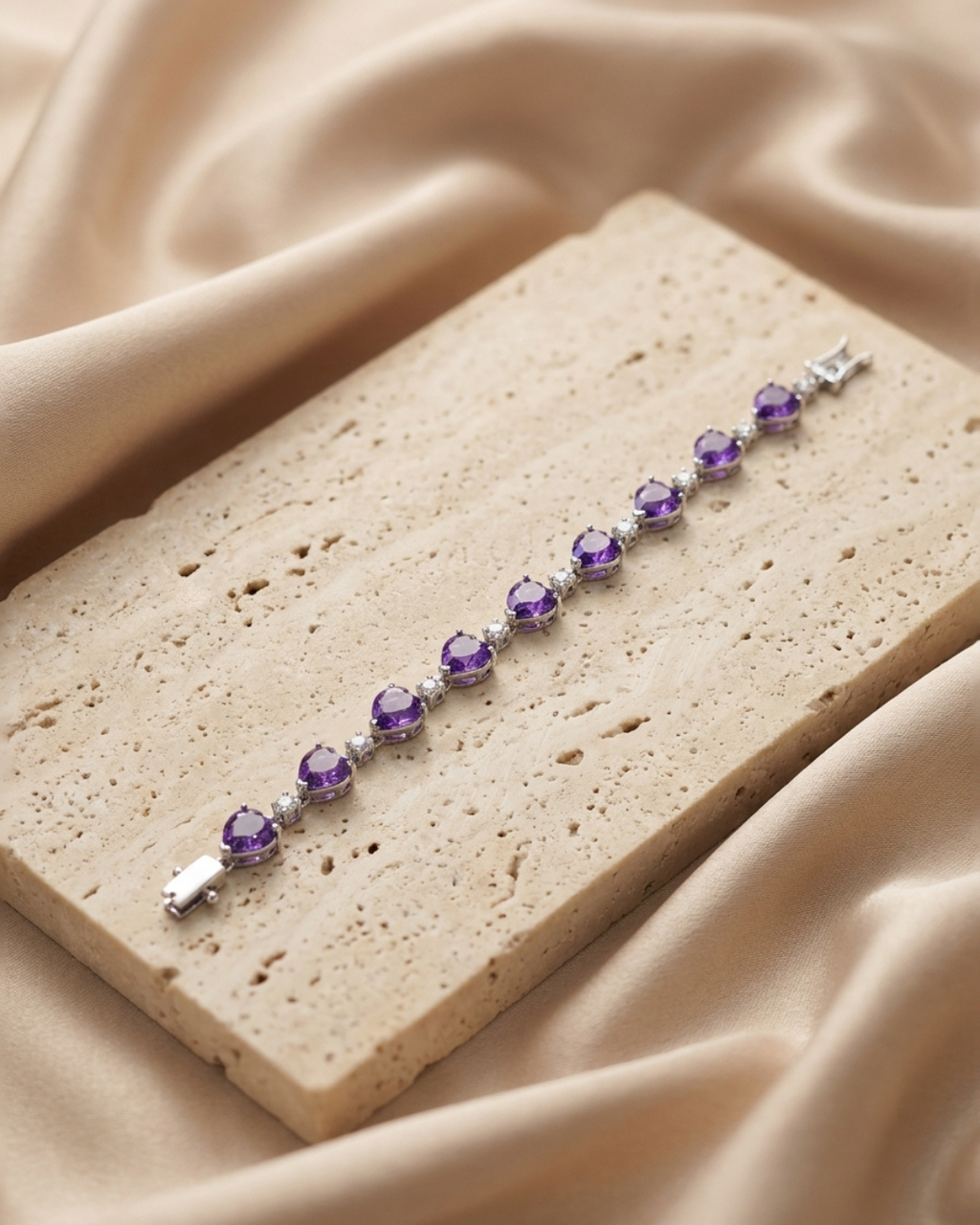 Imperial Amethyst Tennis Bracelet