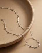 Beaded Satellite Chain Sterling Silver