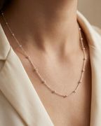 Beaded Satellite Chain Sterling Silver