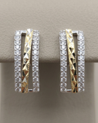 Rectangular Bar Stud Earrings Sterling Silver