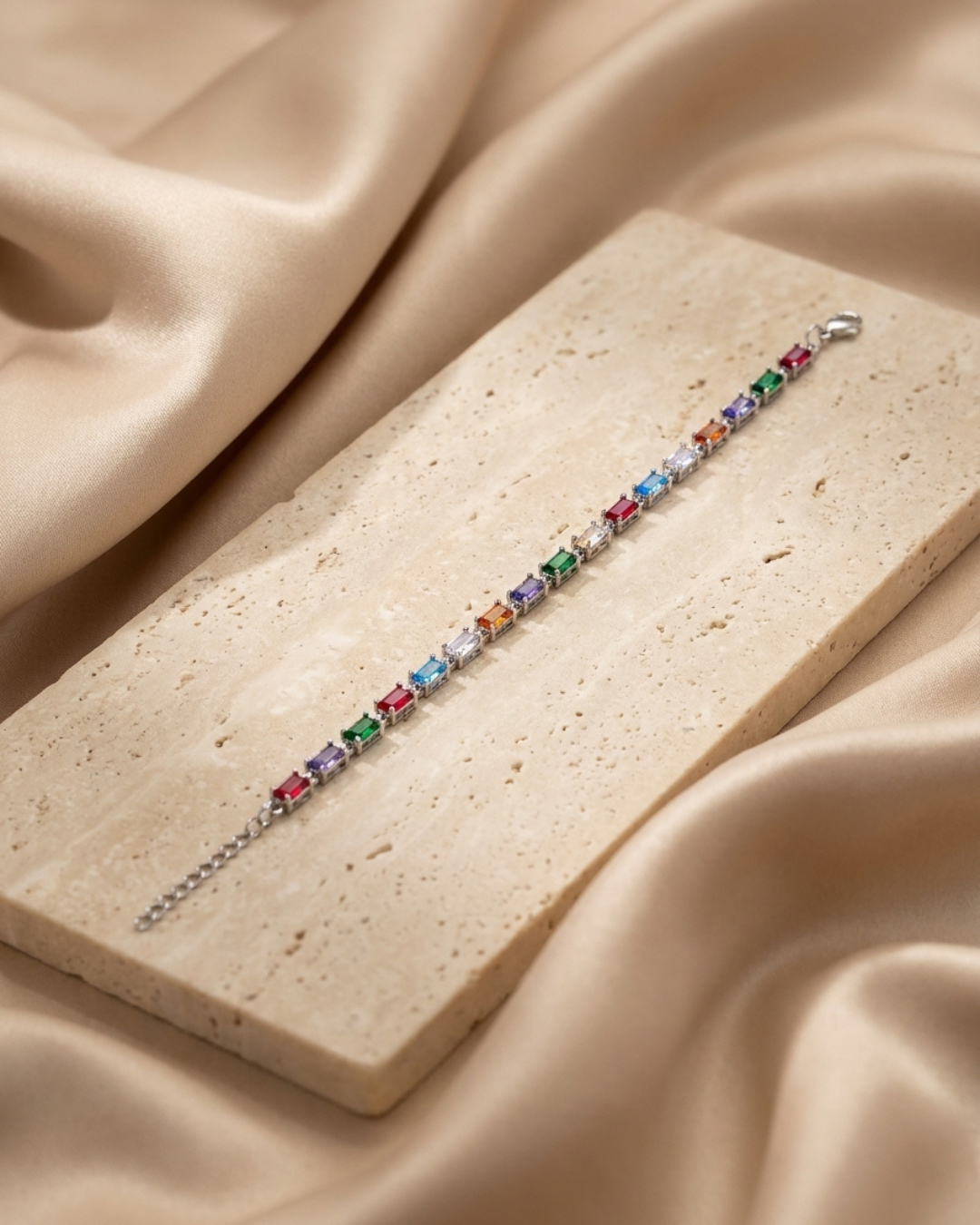Prism Rainbow Baguette Bracelet