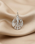 Sacred Khanda Diamond-Cut Medallion Pendant