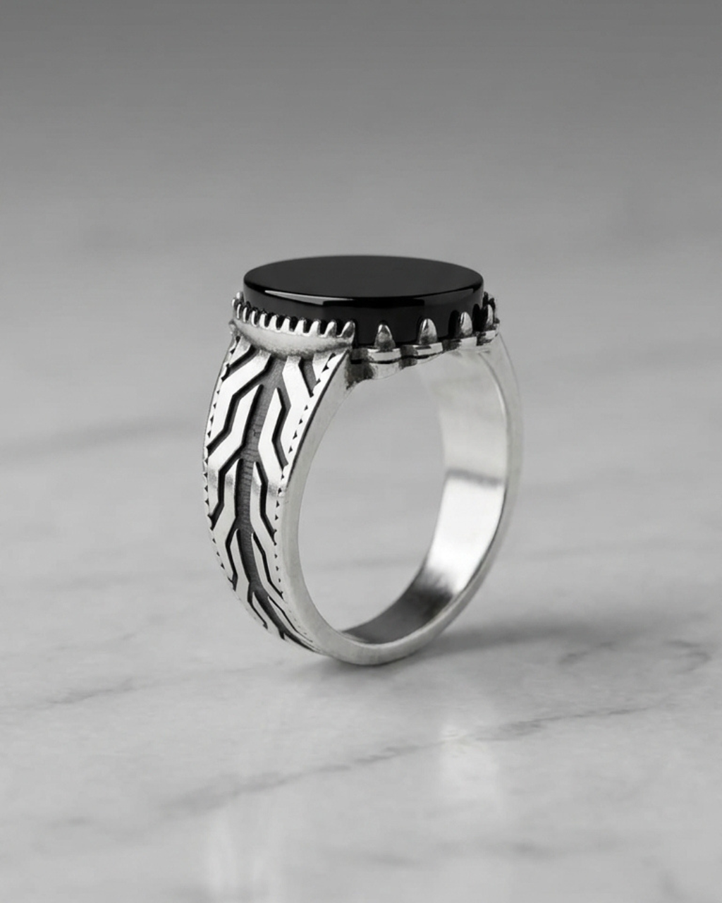 Industrial Gear Tread Men's Ring