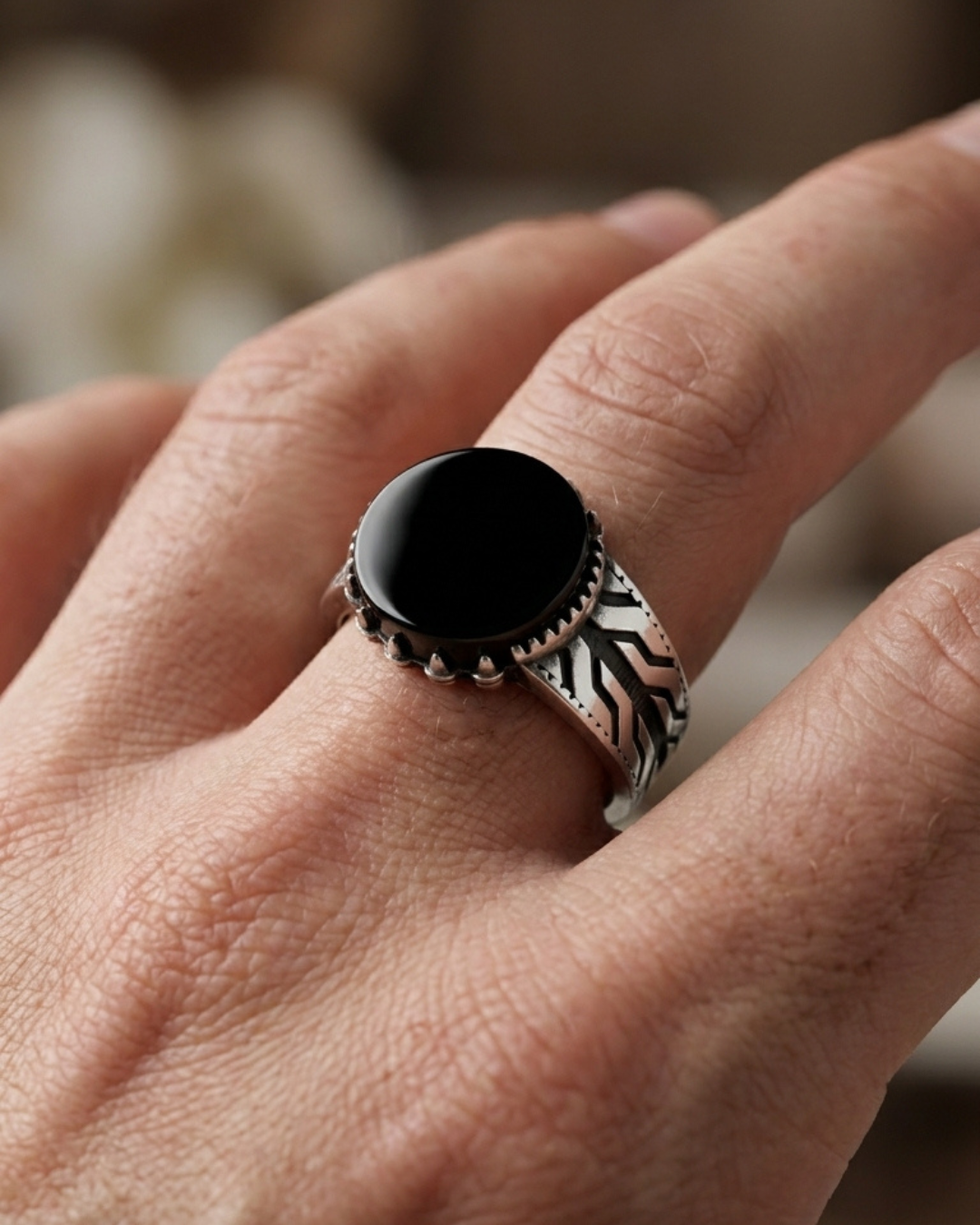 Industrial Gear Tread Men's Ring