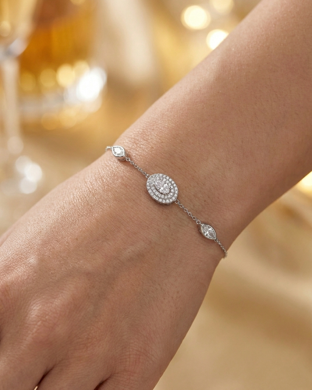 Radiant Oval Double Bracelet