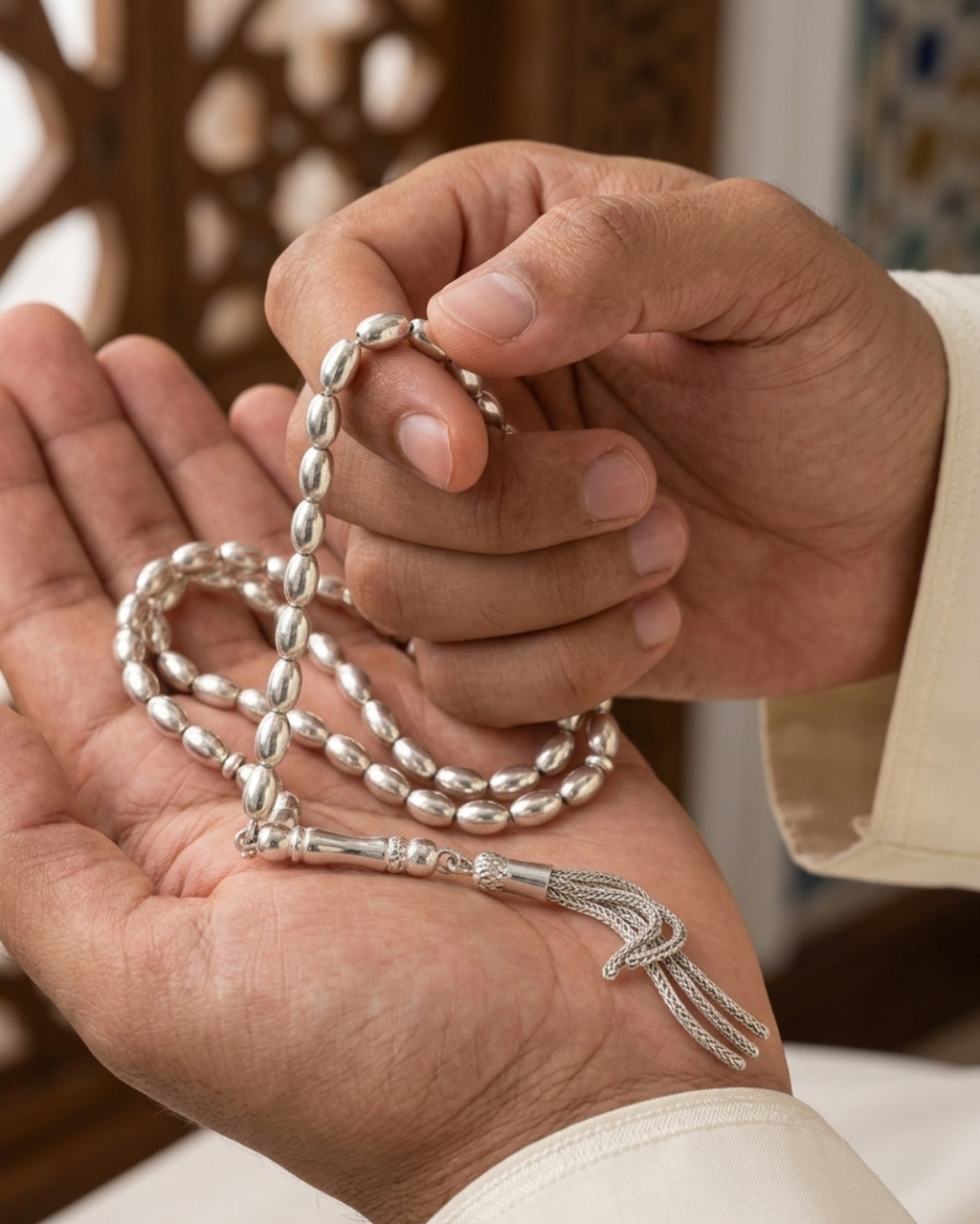 99-Bead Tasbeeh Prayer Misbahi Sterling Silver