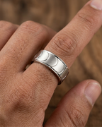 Lunar Crescent Engraved Men’s Dibla Ring