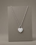 Heart Lock Necklace Sterling Silver