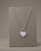Heart Lock Necklace Sterling Silver