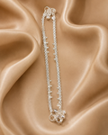 Kids Delicate Bead Anklet Silver