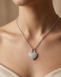 Heart Lock Necklace Sterling Silver