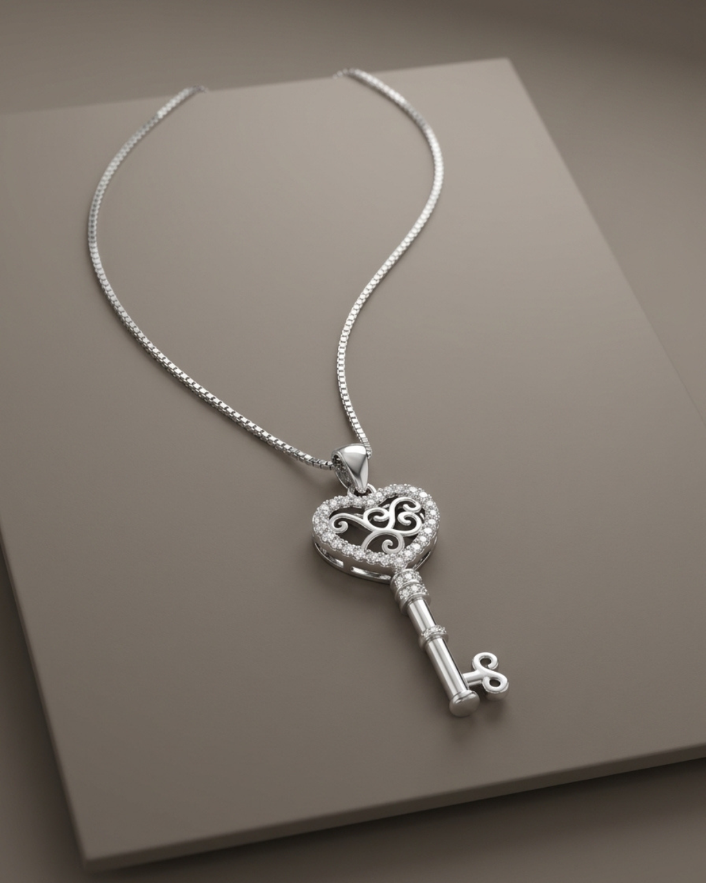 Key Necklace Sterling Silver