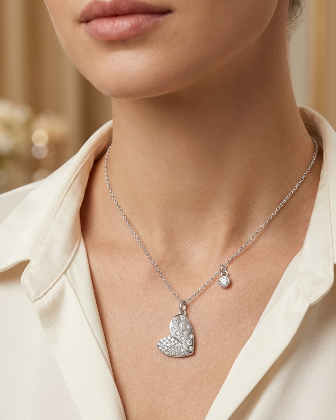 Heart Necklace Sterling Silver