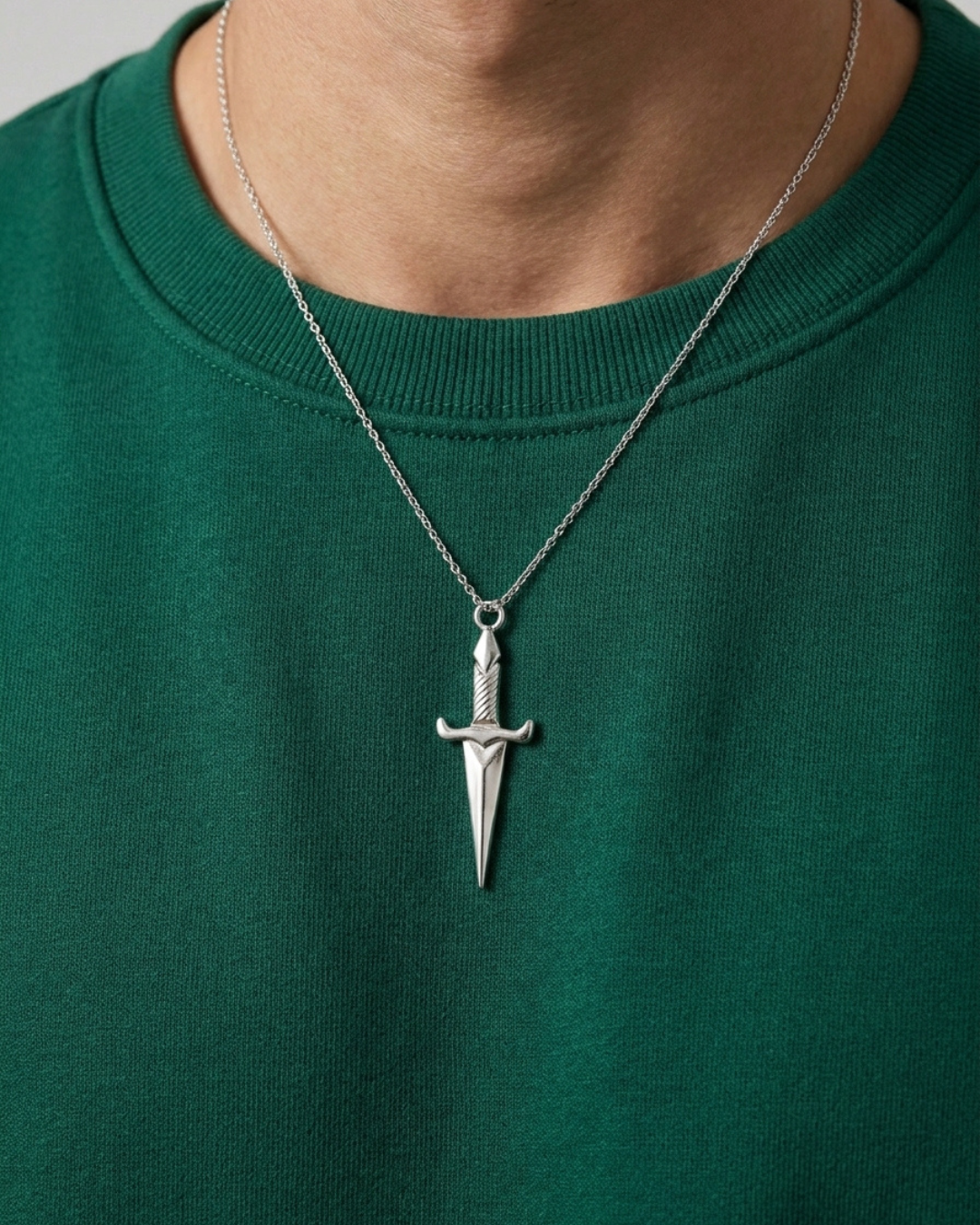Textured Hilt Dagger Pendant