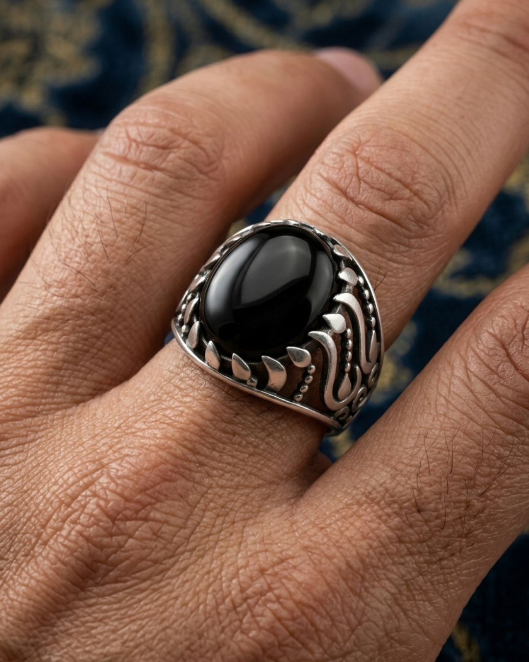 Midnight Filigree Signature Ring