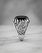 Midnight Filigree Signature Ring