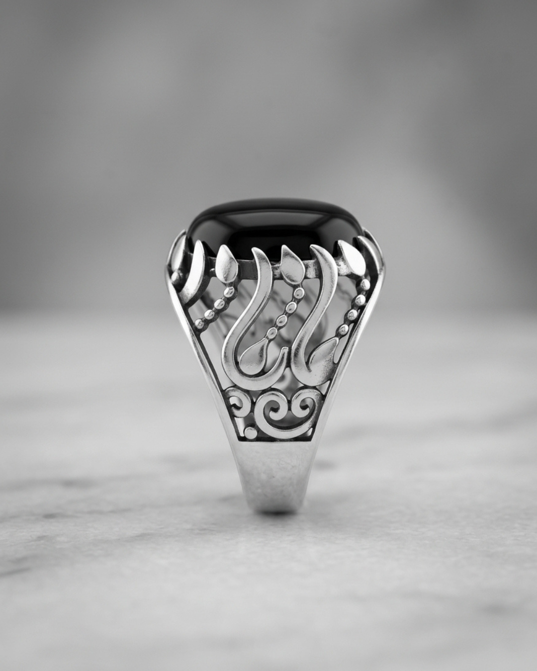 Midnight Filigree Signature Ring