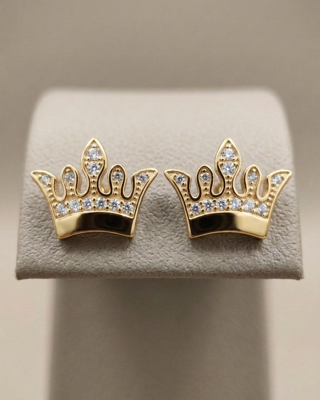 Crown Stud Earrings Sterling Silver