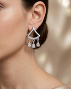 Geometric Chandelier Studs Earring Sterling Silver