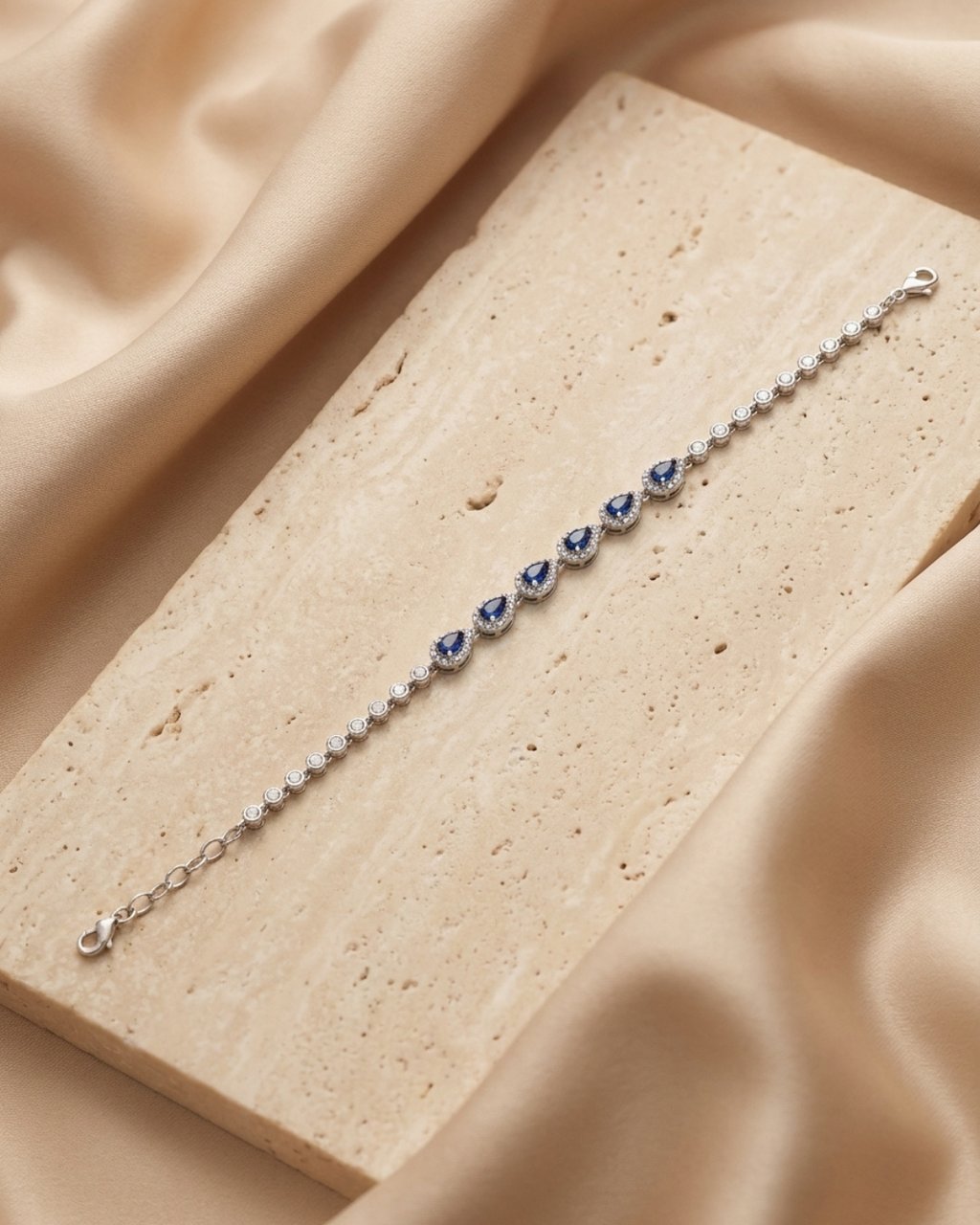 Royal Azure Pear Bracelet