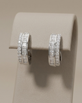 Curved Multi-Row Stud Earrings Sterling Silver