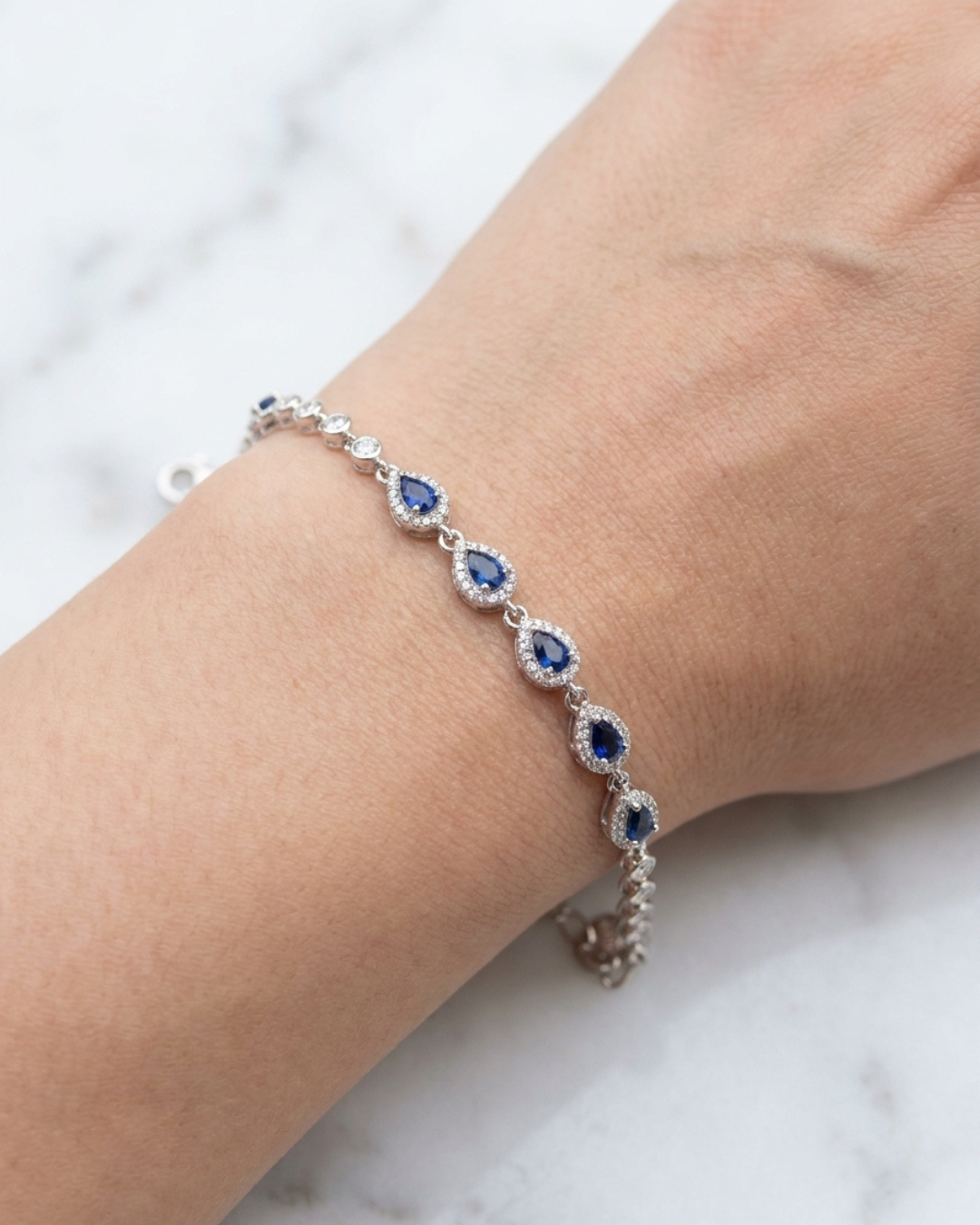 Royal Azure Pear Bracelet
