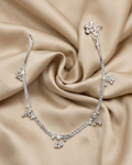Cluster beads Anklet Sterling Silver
