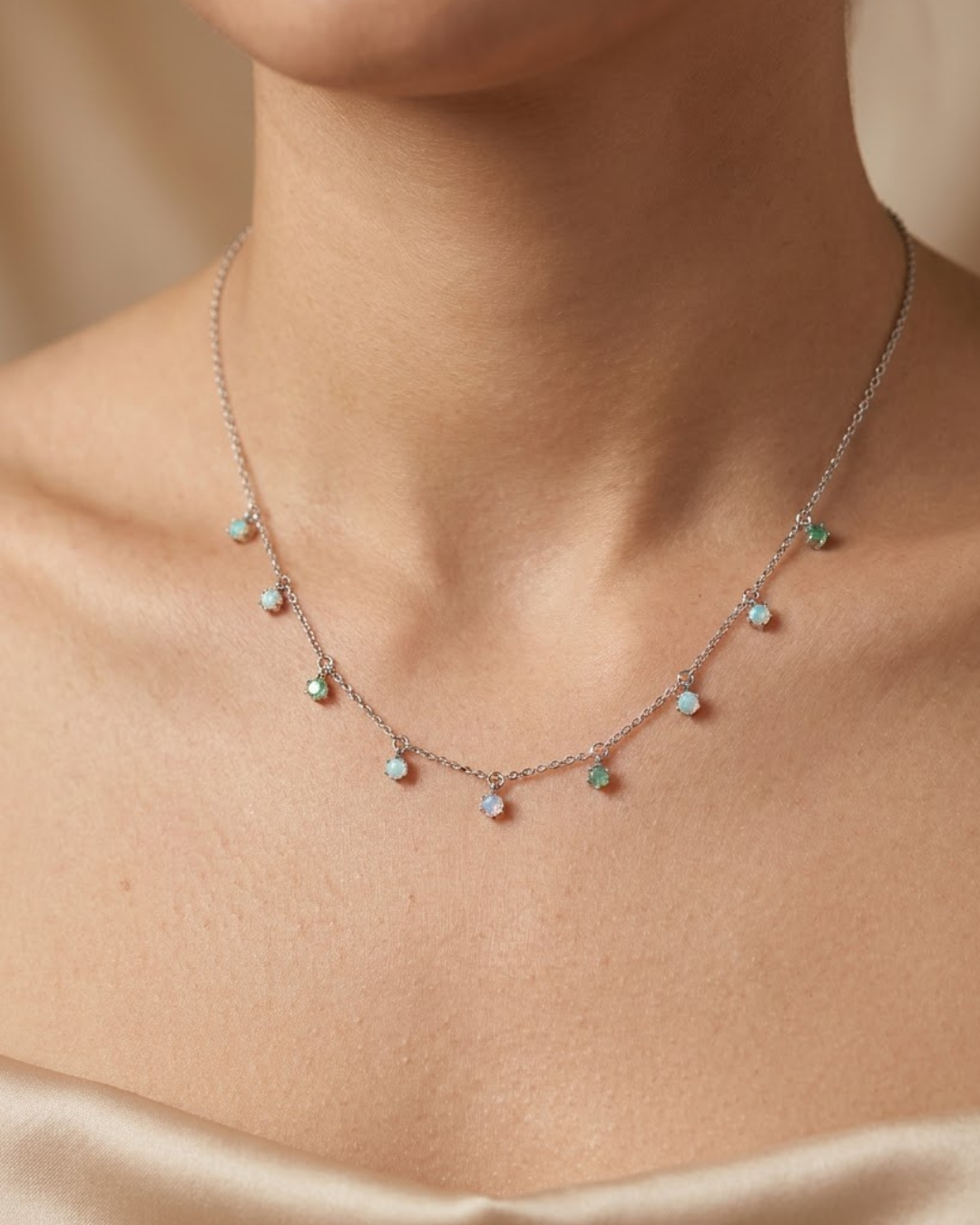 Charm Necklace Sterling Silver