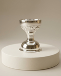 Vedic Carved Silver Diya Holder