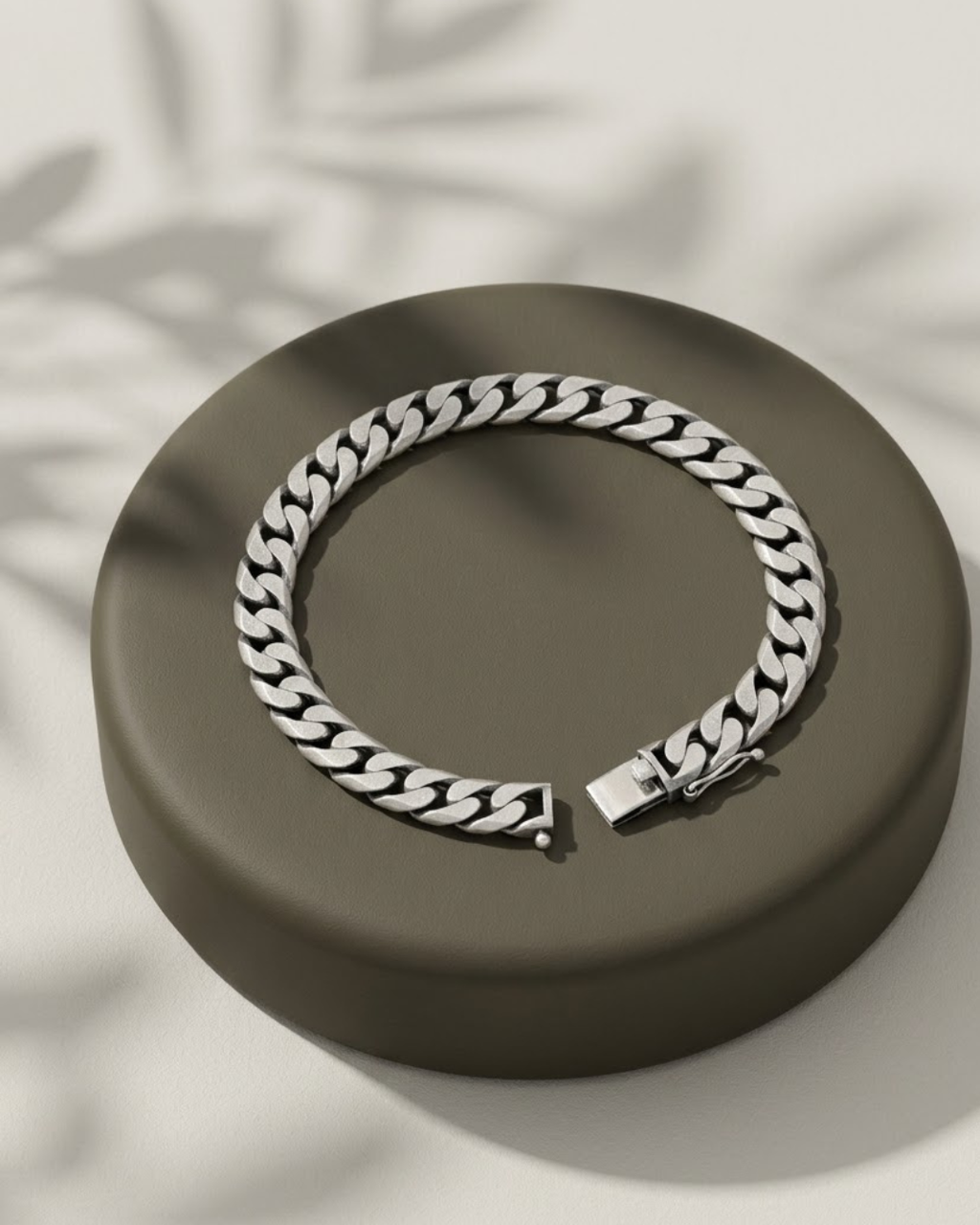 Cuban Curb Chain Men's Bracelet Sterling Silver