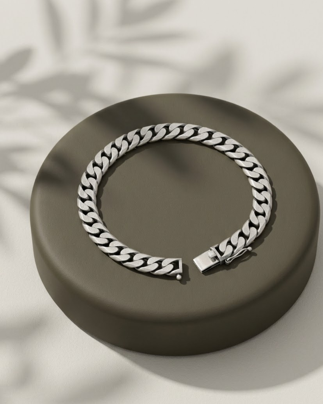 Cuban Curb Chain Men's Bracelet Sterling Silver