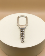 Sterling Curb Link Silver Keychain