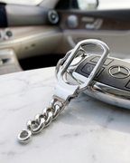Sterling Curb Link Silver Keychain