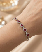 Ruby Red Marquise Tennis Bracelet