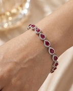 Crimson Scarlet Teardrop Bracelet