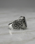 Shadow Mosaic Signet Ring