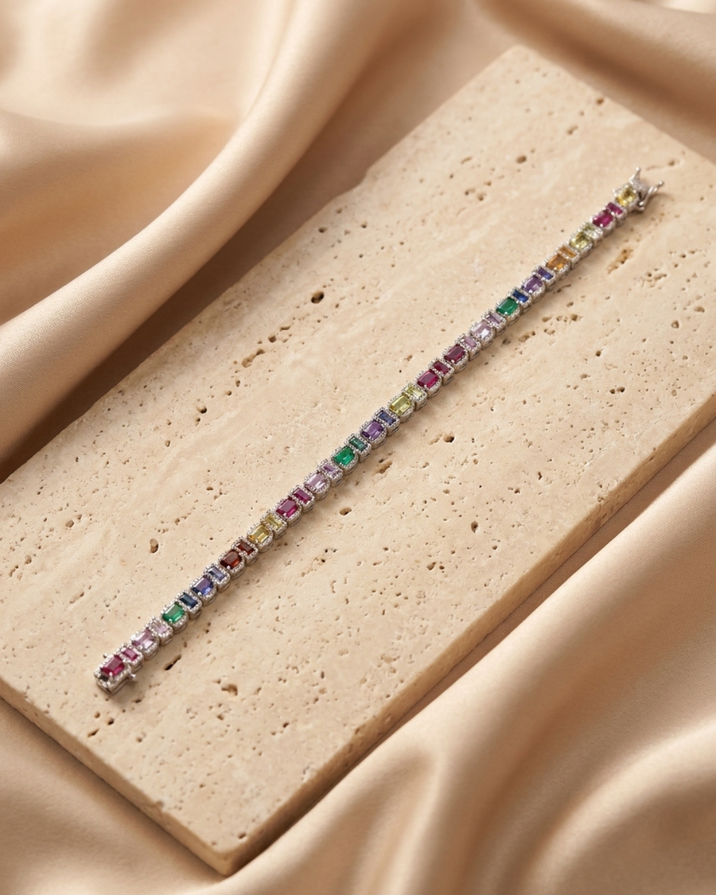 The Aurora Spectrum Emerald Bracelet