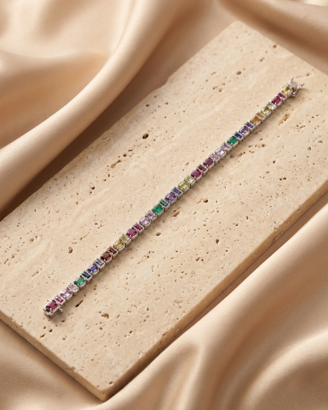 The Aurora Spectrum Emerald Bracelet