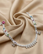 Multicolor Meenakari Anklet Sterling Silver