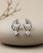 Horseshoe Drop Studs Earring Sterling Silver